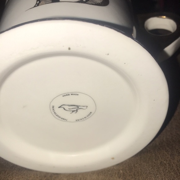 Anthropologie monogrammed gold trim mug - Picture 12 of 16